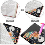 Skull Diamond Art Painting Bookmarks - 6 Pcs Mystical Boho Skull Diamond Art Bookmarks Kit for Adults, Halloween Skeleton Gem Painting Kits for Beginners Book Lover Gifts Sitsink