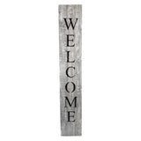 BarnwoodUSA | Farmhouse Rustic Welcome Sign for Front Porch | 5ft Front Door Décor | Vertical Barnwood Welcome Sign | Antique Outdoor Standing Sign | Sturdy | White Wash BarnwoodUSA