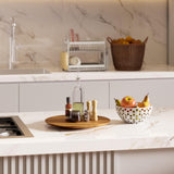 TIDITA 18" Acacia Wood Lazy Susan for Table Top - Wooden Turntable Serving Tray for Charcuterie Boards Cheese Board - Extra Large Round Lazy Susan Organizer - Kitchen Revolution for Countertop Tidita