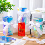 Fulmoon 12 Sets Sublimation Glass Gift Boxes Christmas Thank You Glass Cup Boxes with Ribbon Gift Wrap Boxes for Thanksgiving Christmas Shipping Blanks Sublimation Gift Wrapping (Laser) Fulmoon