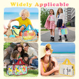 9 Packs Toy Storage Bags with Labels, Large PVC Reusable Board Game Storage Containers Clear Zipper Pouches Waterproof Travel Organizer Bags for Building Blocks, Puzzle, Kids Books, Stationery, Makeup YELIENM