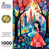 Cross & Glory - The Princess and The Magic Castle - 1000 Piece Jigsaw Puzzle for Adults | Vibrant Fairytale Artwork | Premium Satin Finish | Ideal for Puzzle Lovers & Family Nights Cross & Glory