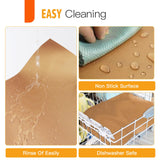 SKYBD Copper Grill Mats for Outdoor Grill（Set of 6), Nonstick & Easy to Clean BBQ Grilling Sheets, Reusable & Heavy Duty Mats Works on Outdoor Gas, Electric, Charcoal Grill SKYBD