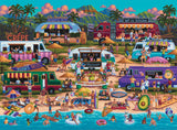 Buffalo Games - Pun Fuzzles - Hawaiian Food Truck Festival - 1000 Piece Jigsaw Puzzle Buffalo Games