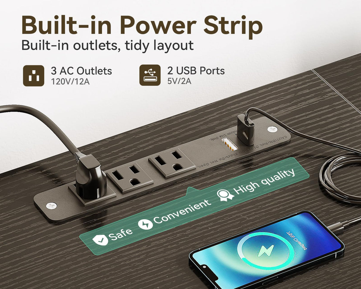 Casaottima 71" TV Stands for 43, 50, 55 Inch TV Entertainment Center with LED Lights and Power Outlets, TV Stand for Living Room with 5 Fabric Drawers & Shelf, TV Console Cabinet for Bedroom, Black Casaottima