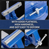 RFRYZE 6" Bench Vise Heavy Duty Ductile Iron Table Top Clamp 360°Swivel Base with Anvil for Electronic Welding Woodworking and Fishing Gear RFRYZE