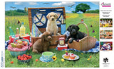 Buffalo Games - Adorable Animals - Puppy Park Picnic - 300 Large Piece Jigsaw Puzzle for Adults Challenging Puzzle Perfect for Game Nights Buffalo Games