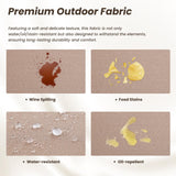 Soohow Half-Moon Patio Conversation Set, 7 Piece Outdoor Sectional Furniture Set with Cushions, Wicker Patio Conversation Set Outdoor Sectional Sofa, All-Weather for Garden, Backyard and Poolside Soohow