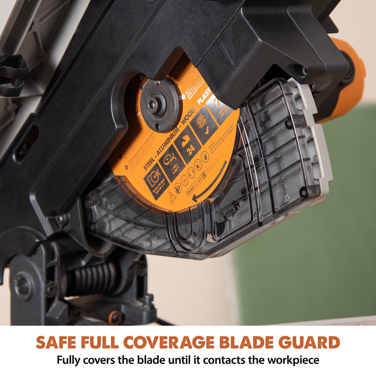 Evolution R8MTS | 8-1/4” Convertible Miter/Table Saw | Multi-Function Saw | 0-45° Bevel & +/- 45° Miter | Multi-Material Cutting: Wood, Plastic, Metal | Compact, Powerful 12A Motor | TCT Blade Incl EVOLUTION