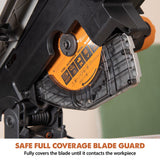 Evolution R8MTS | 8-1/4” Convertible Miter/Table Saw | Multi-Function Saw | 0-45° Bevel & +/- 45° Miter | Multi-Material Cutting: Wood, Plastic, Metal | Compact, Powerful 12A Motor | TCT Blade Incl EVOLUTION