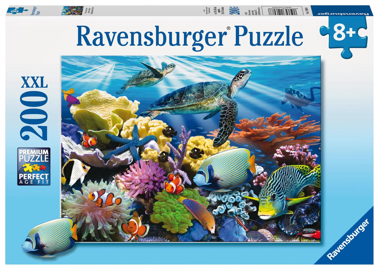 Ravensburger Ocean Turtles - 200 Piece Jigsaw Puzzle for Kids | Unique, Perfectly Fitting Pieces | Enhances Creativity and Concentration | Ideal Gift for Holidays and Birthdays Ravensburger