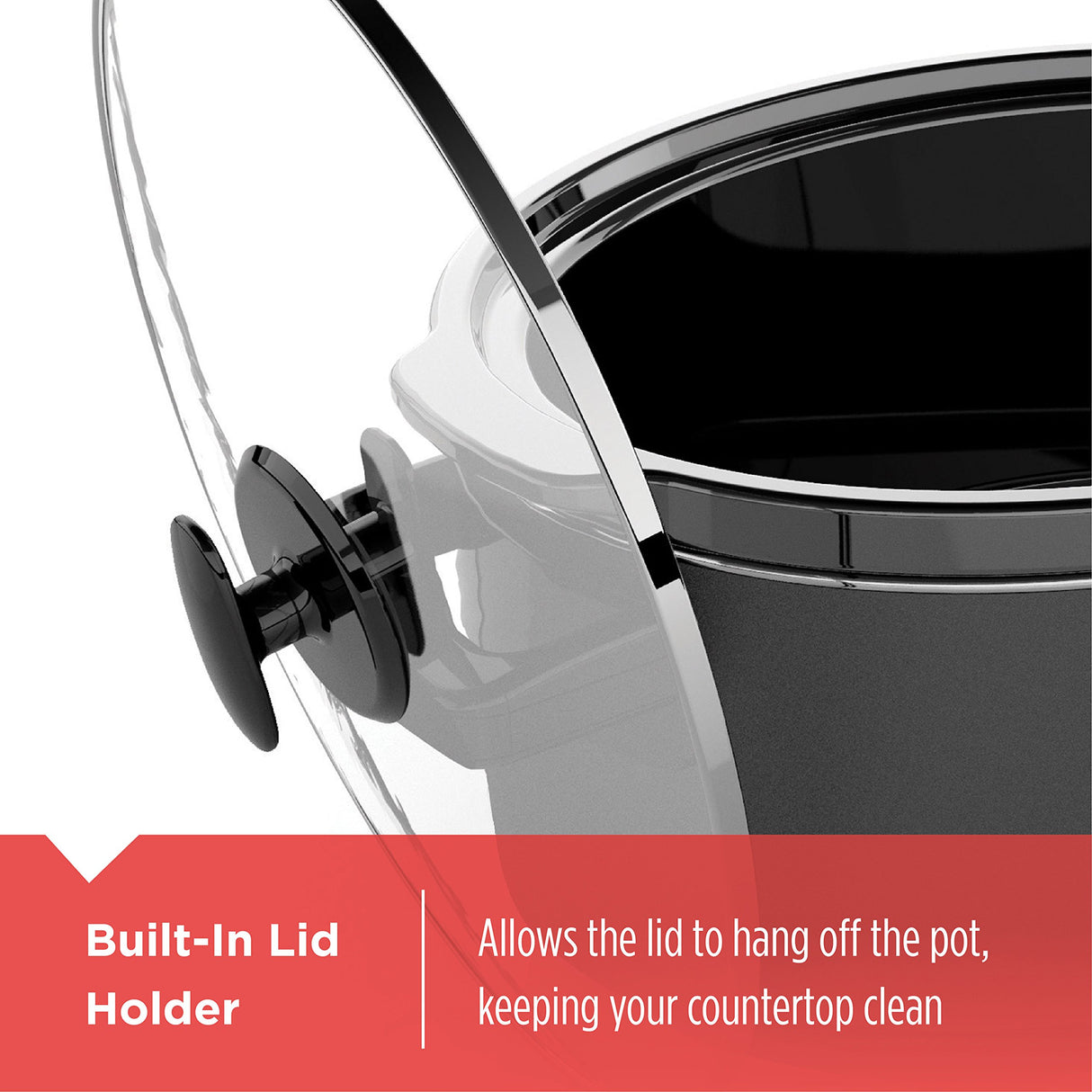 BLACK+DECKER 7-Quart Slow Cooker, SCD4007, Chalkboard Exterior, Locking Lid, 3 Heat Settings, Removable Stoneware Crock BLACK+DECKER