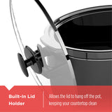 BLACK+DECKER 7-Quart Slow Cooker, SCD4007, Chalkboard Exterior, Locking Lid, 3 Heat Settings, Removable Stoneware Crock BLACK+DECKER