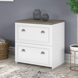 Bush WC53681-03 2-Drawer Lateral File Cabinet Ltr/Lgl Shiplap Gray/Pure White 29.57-Inch Bush Business Furniture