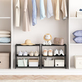 Autonomier 3 Tier Small Shoe Rack, Narrow Stackable Shoe Shelf for Kids Toddler Adult, Lightweight Shoe Rack Stand for Closet Dorm Storage Organizer, Front Door Entrance, Entryway Autonomier