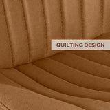 Nalupatio Dining Chairs Set of 4, Modern Dining Room Chairs Comfy Backrest Thick Upholstered Kitchen Chairs 19IN Height with Metal Legs Brown Nalupatio