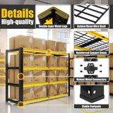 PrimeZone Heavy Duty Storage Shelves - 40" W X 20" D X 60" H Adjustable Garage Wire Shelving Unit, 4 Tier Industrial Metal Shelf Standing Utility Rack for Warehouse, Basement, Black & Gold, 2 Pack PrimeZone