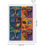 African Mask Tribal Ethnic Diamond Painting Kits DIY Round Full Drill Art Kit 5D Diamond Painting for Home Wall Decor 8"x12" Generic