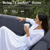 LayinSun Large Aluminum Patio Furniture Set, 9 Pieces Modern Outdoor Conversation Set Sectional Metal Sofa Set with Olefin Cushion LayinSun