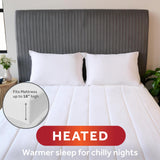 Sunbeam Restful Quilted Electric Heated Mattress Pad King Size, 76" x 80", Upgraded Memory Controller with 12 Heat Settings, 12-Hour Selectable Auto Shut-Off, Fast Heating, Machine Washable Sunbeam