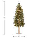 National Tree Company lit Artificial Christmas Tree Includes Pre-strung White Lights and Stand, Hickory Cedar Slim-5 ft National Tree Company