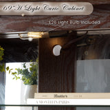 CKEASEAN Glass Display Cabinet, 69" H Curio Cabinet with Adjustable Shelves and 4 Glass Doors, Light Bulb Included, Elegant Antique Showcase, Rack for Living Room/Home Office (Dark Cherry) CKEASEAN