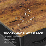 SUPERJARE L Shaped Gaming Desk with LED Lights & Power Outlets, Reversible Computer Desk with Shelves & Drawer, Corner Desk Home Office Desk, Rustic Brown, 7035ZC SUPERJARE