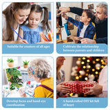 hkejoi 4 Pack Kids Paint by Number Framed - Cartoon Paint by Numbers Kit, Perfect for Gift or Home Wall Decor 8x8inch hkejoi