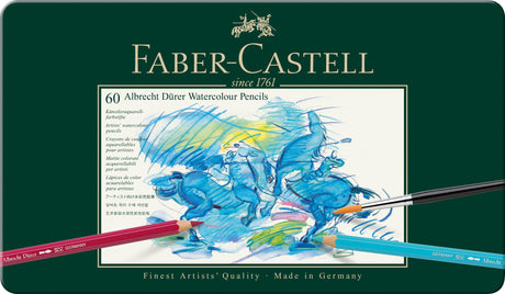 Faber-Castell Art & Graphic Albrecht Dürer Watercolour Pencil, Multicoloured, Tin of 60, for Art, Craft, Drawing, Sketching, Home, School, University, Colouring Faber-Castell