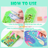 ACSAUMMY 5D Diamond Art Painting Kits for Kids with Wooden Frame Dinosaur Diamond Art and Crafts for Kids Ages 6-8-10-12 Full Drill Painting by Number Kits Gem Art with 6.7 inch Diamond Paint Frames ACSAUMMY