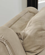Signature Design by Ashley Next-Gen DuraPella Faux Leather Zero Wall Power Reclining Sofa with USB, Beige Sand Signature Design by Ashley