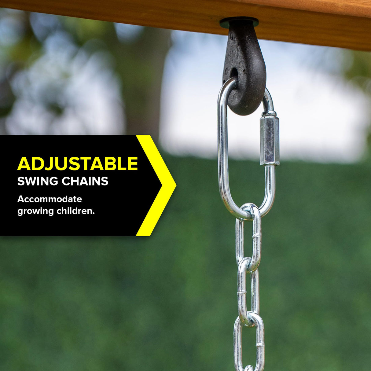 Sportspower Augusta Wooden Swing Set with Heavy Duty A-Frame & 6ft Double Wall Slide, Bonus Anchor Kit Included Sportspower