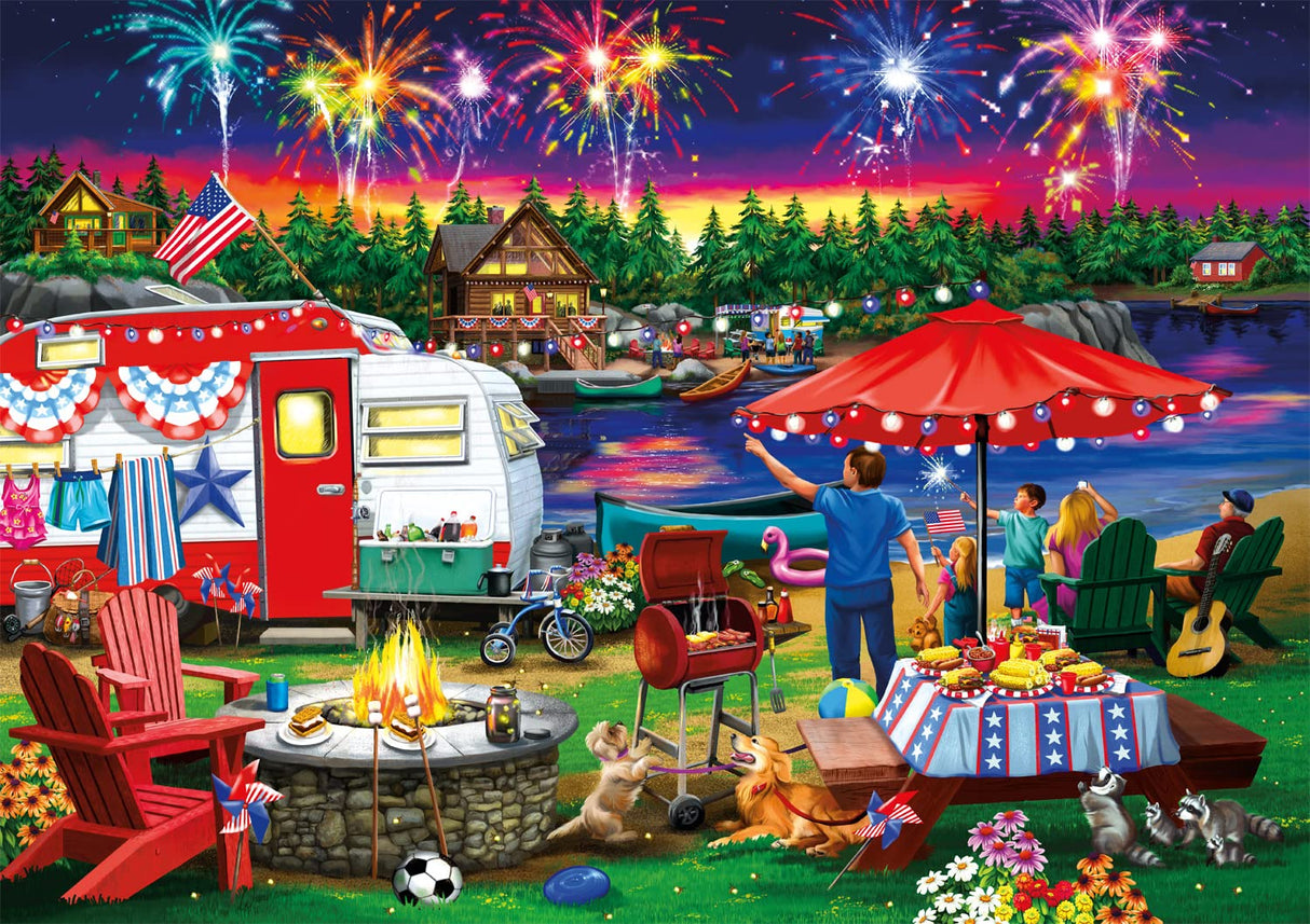 Buffalo Games - Nancy Wernersbach - Fourth by the Lake - 500 Piece Jigsaw Puzzle For Adults -Challenging Puzzle Perfect for Game Nights - Finished Size is 21.25 x 15.00 Buffalo Games