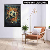 LOMSIOY DIY 5D Diamond Art Kits for Adults, Ball Diamond Painting Kits for Beginner, Soccer Diamond Art with Round Full Drill Rhinestone Crafts Gem Arts for Home Wall Decor 12 * 16 inch LOMSIOY
