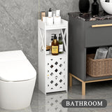 BYFU Versatile White Bathroom Storage Cabinet with Door and Open Shelf for Space-Saving Organisation BYFU
