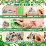 Xuhal 30 Pcs Wild Animal Diamond Painting Magnets Wildlife Diamond Art Magnets Kits for Adults Zoo Jungle Forest Animal Magnetic Sticker 5D Rhinestone Refrigerator Sticker for DIY Craft Fridge Gifts Xuhal