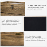 SRIWATANA Sunglasses Case Organizer for Women Men, 12 Slot Wood Eyeglass Eyewear Display Box with Glass Top, Gifts for Loved One, Carbonized Black SRIWATANA