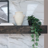 Urbandi Modern Fireplace Mantel, Contemporary, Floating Mantle, Shelf, Hand Crafted, (Dark Brown, 48Lx6Hx8D) Urbandi