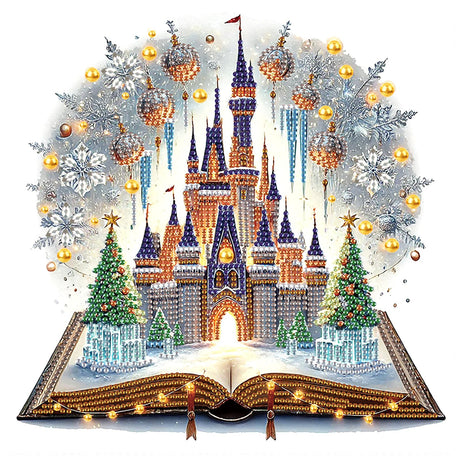 AiYuanzsh 5D Special Shape Diamond Art Kits for Beginners, Crystal Rhinestones Diamond Painting, Christmas Fantasy Castle DIY Diamond Art for Adults, Home Wall Decoration Gift, 11.8×11.8 Inch AiYuanzsh