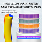 PINBALL 3D Printer Filament Bundle Tri-Colors Silk Shiny PLA Filament, Three Colors Fast Color Change Toughness Upgraded 3D Printing Filament, 1.75mm 250gX 4 Spools (2.2 lbs) PINBALL