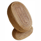 High Wall Rattan Oblong Bread Serving Basket, Natural Rattan Brown Breakfast Loaf Serving Basket Bowl,Wicker Coffee Table Bowl for Fruit,Candy,Snacks,Vegetables,13x8.3x3.15" i-lan