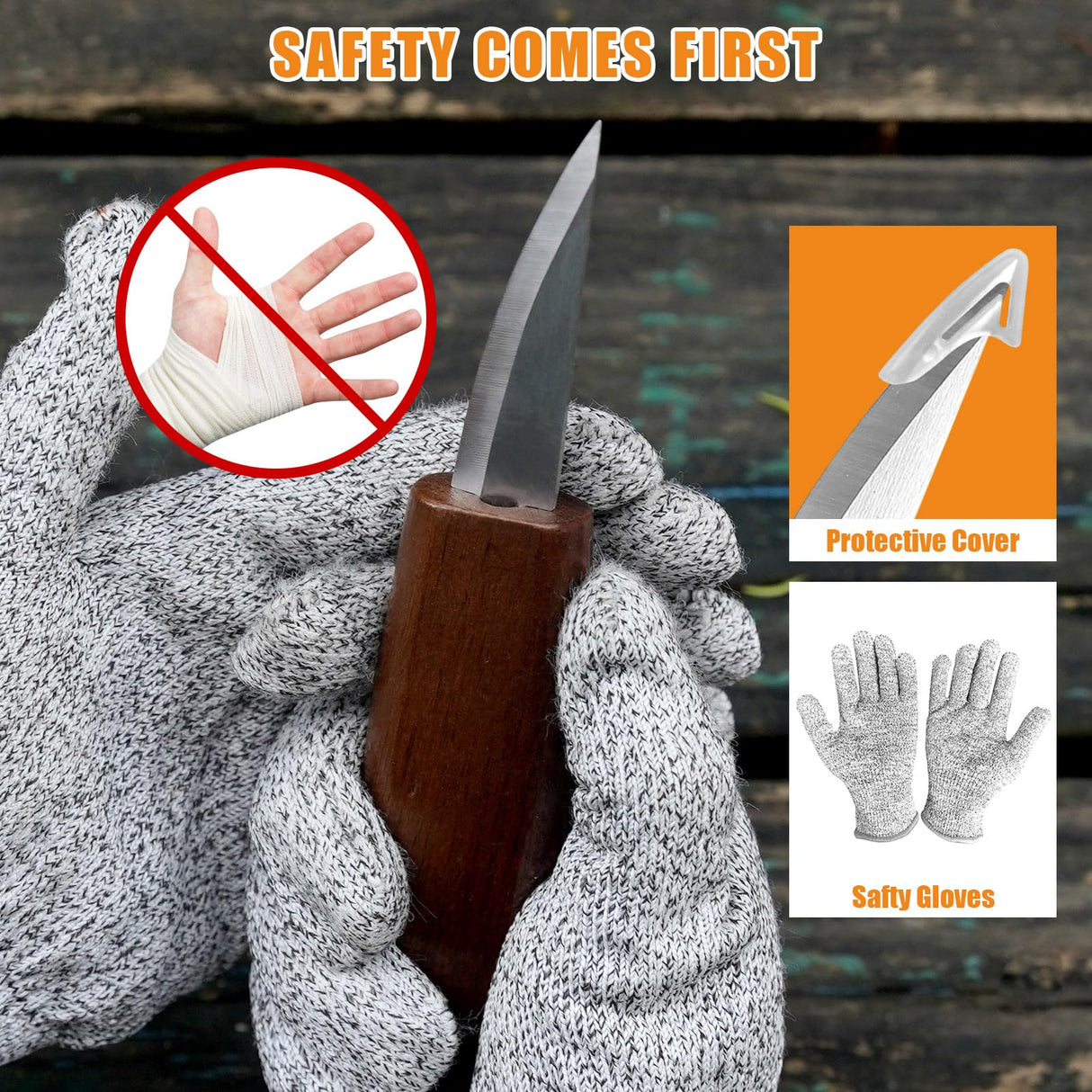 Wood Carving Kit, 36Pcs Wood Carving Tools with Paint and Beewax, Wood Whittling Kit with 4Pcs Whittling Knives & Storage Bag for Beginners and Enthusiasts K KERNOWO