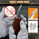 Wood Carving Kit, 36Pcs Wood Carving Tools with Paint and Beewax, Wood Whittling Kit with 4Pcs Whittling Knives & Storage Bag for Beginners and Enthusiasts K KERNOWO