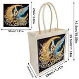 DoxQcs Diamond Art Painting Tote Bag Kit, Shoulder Bags 5D DIY Handbags Reusable Shopping Bags with Handles for Women-Moon Angel DoxQcs