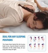 Cejato Queen Size Mattresses,10 Inch Memory Foam Hybrid Queen Mattresses in a Box White Mattress with Provide Sleep Support and Pressure Relief,Medium Firm,CertiPUR-US. Cejato