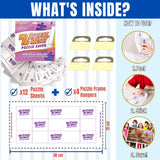 AGREATLIFE Preserve 2 x 1000 to 4000 Pieces Jigsaw Puzzles Puzzle Saver 12 to 24 Sheets - No Stress, No Mess Jigsaw Puzzle Glue Sheets AGREATLIFE