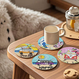 8 PCS Diamond Art Coasters Kits, Tree of Life Diamond Painting Coasters with Holder Set of 8, DIY Diamond Art Painting for Home Decor Birthday Housewarming Gifts 3.9inch Aestalrcus