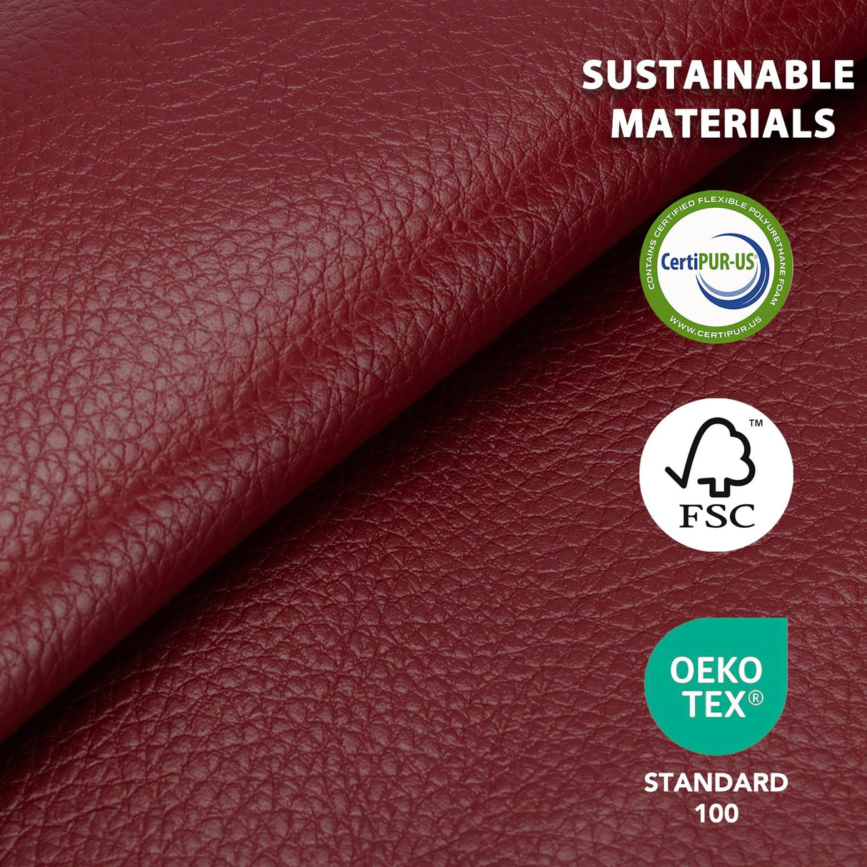 EONIX Dual Motor Lay Flat Power Lift Recliner Chair for Elderly, Breathable Faux Leather Electric Lift Chairs for Adults, 400lbs Heavy Duty Power Recliner with Heat and Massage, SLRY003061, Burgundy EONIX