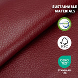 EONIX Dual Motor Lay Flat Power Lift Recliner Chair for Elderly, Breathable Faux Leather Electric Lift Chairs for Adults, 400lbs Heavy Duty Power Recliner with Heat and Massage, SLRY003061, Burgundy EONIX