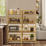 HITNET Bamboo 4-Tier Ladder Shelf - Versatile Storage & Display Rack for Home & Office HITNET